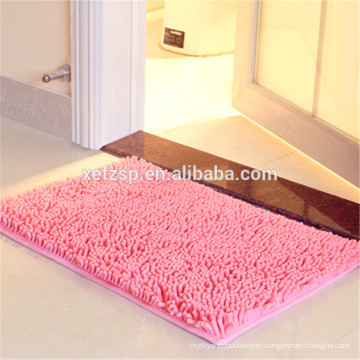 Anti slip microfiber chenille bath mat